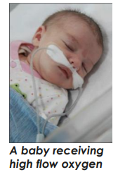 Baby receiving oxygen